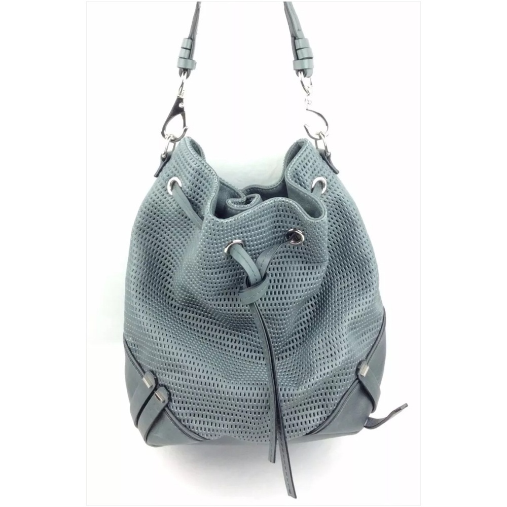 she + lo Silver Linings Drawstring Hobo Bag